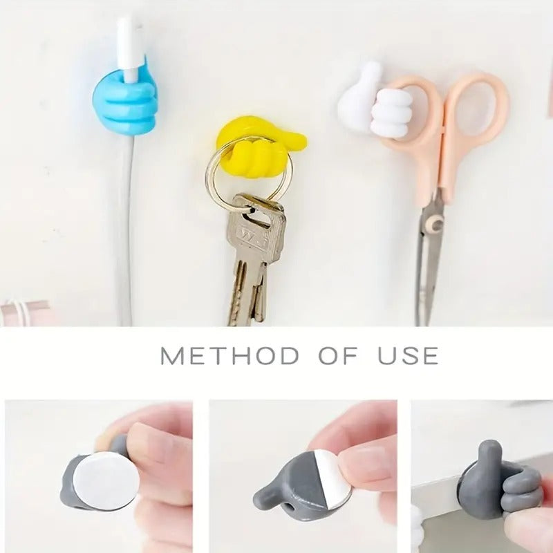 4pk Thumb Wall Hooks